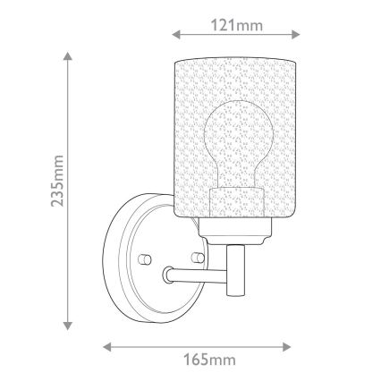Kichler - Аплик WINSLOW 1xE27/60W/230V месинг