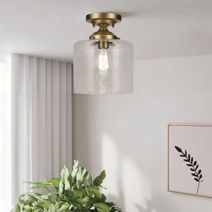 Kichler - Плафон WINSLOW 1xE27/60W/230V Ø 21,6 cm месинг