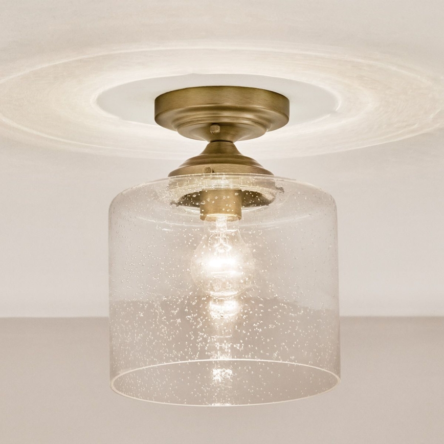 Kichler - Плафон WINSLOW 1xE27/60W/230V Ø 21,6 cm месинг