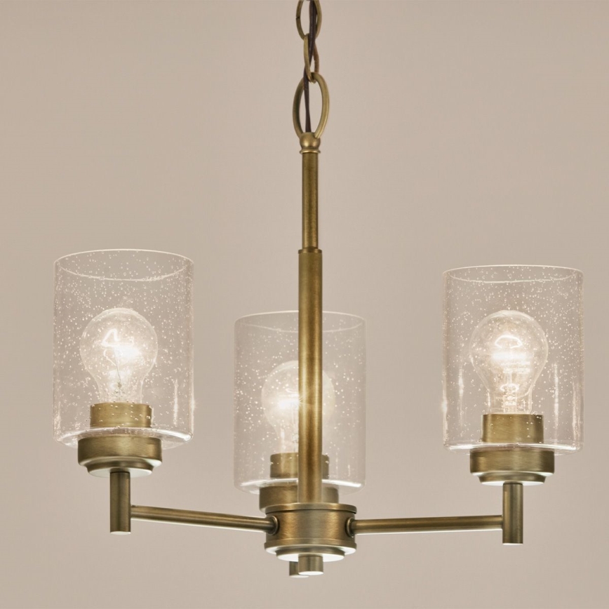 Kichler - Пендел WINSLOW 3xE27/60W/230V Ø 45,8 cm месинг