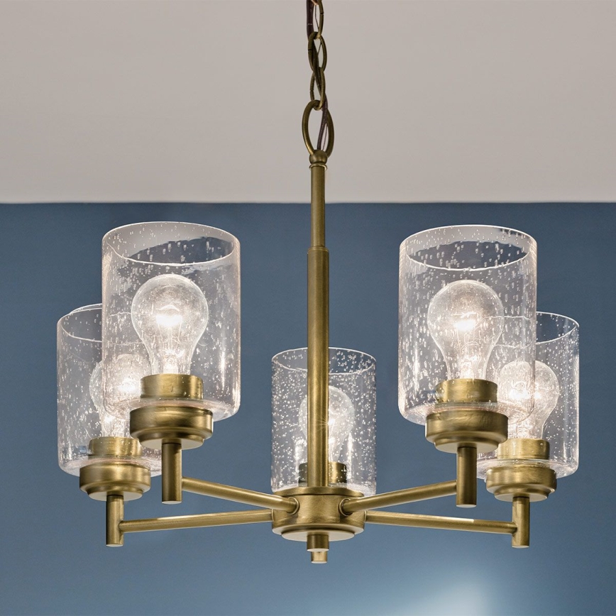 Kichler - Пендел WINSLOW 5xE27/60W/230V Ø 50,2 cm месинг