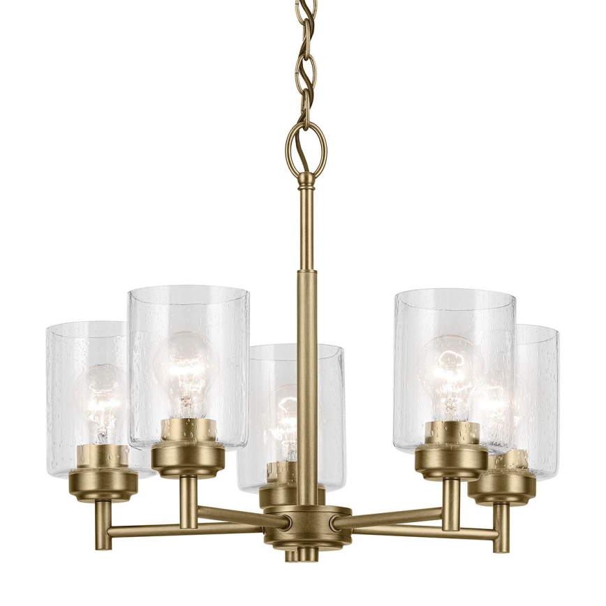 Kichler - Пендел WINSLOW 5xE27/60W/230V Ø 50,2 cm месинг