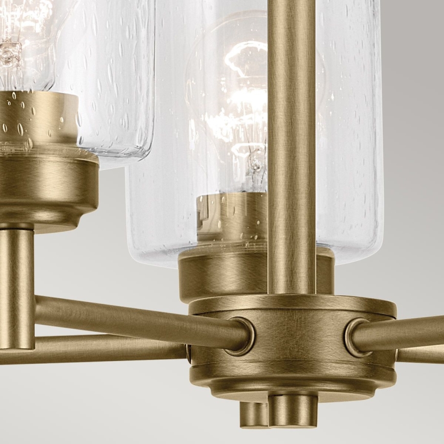 Kichler - Пендел WINSLOW 5xE27/60W/230V Ø 50,2 cm месинг