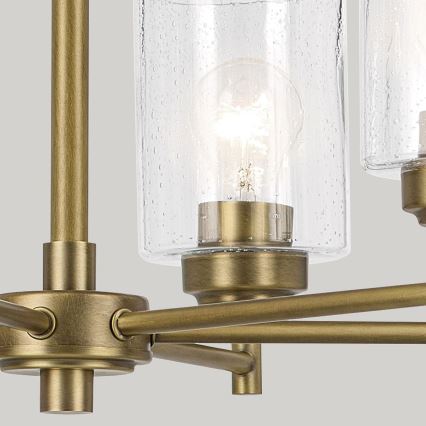 Kichler - Пендел WINSLOW 6xE27/60W/230V Ø 66 cm месинг