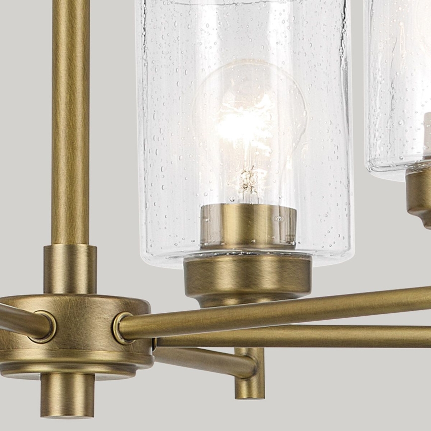 Kichler - Пендел WINSLOW 6xE27/60W/230V Ø 66 cm месинг