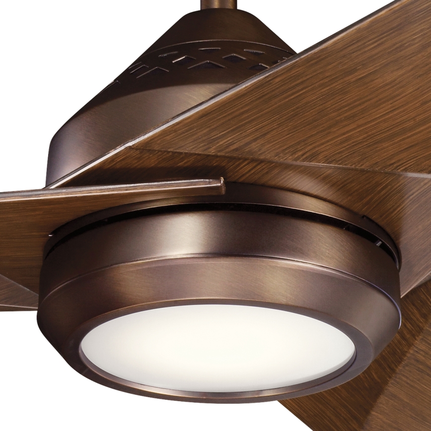 Kichler - LED Димируем таванен вентилатор JADE LED/18W/230V кафяв + дистанционно управление