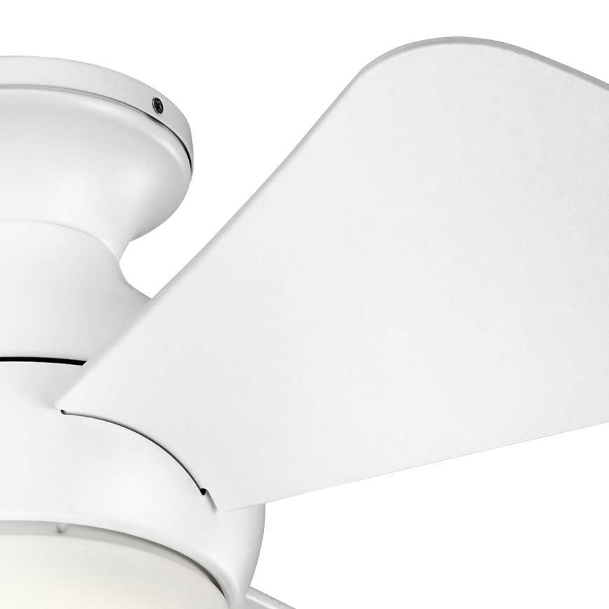 Kichler - LED Димируем таванен вентилатор SOLA LED/10W/230V IP23 бял + дистанционно управление