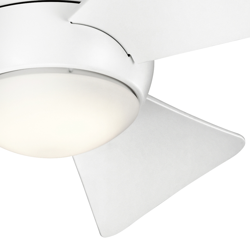 Kichler - LED Димируем таванен вентилатор SOLA LED/10W/230V IP23 бял + дистанционно управление