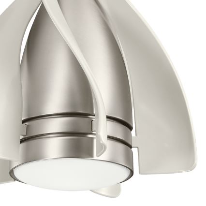 Kichler - LED Димируем таванен вентилатор TERNA LED/10W/230V матов хром/бял + дистанционно управление