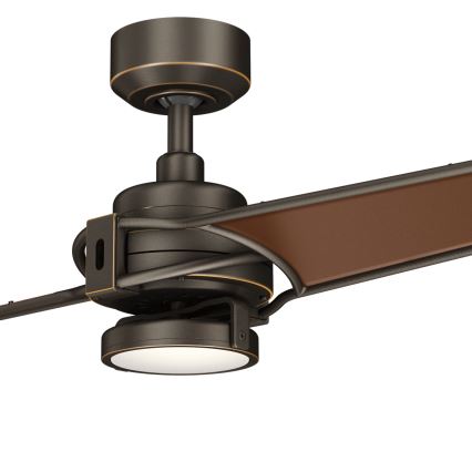 Kichler  -LED Димируем таванен вентилатор XETY LED/10W/230V черен/кафяв + дистанционно управление