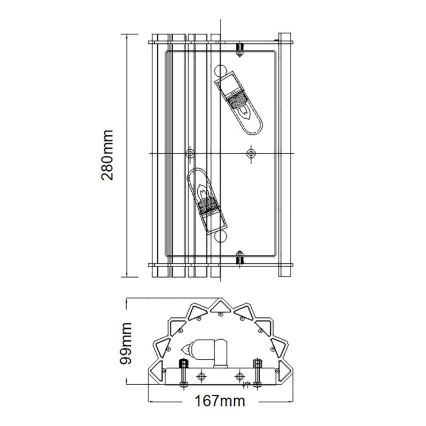 Kichler - LED Аплик за баня CRYSTAL SKYE 2xG9/3W/230V IP44