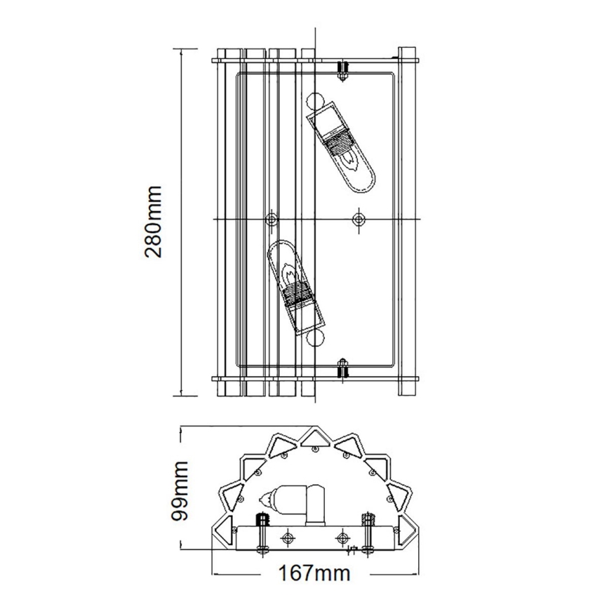 Kichler - LED Аплик за баня CRYSTAL SKYE 2xG9/3W/230V IP44