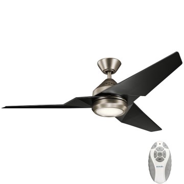 Kichler - LED Димируем таванен вентилатор JADE LED/18W/230V черен + дистанционно управление
