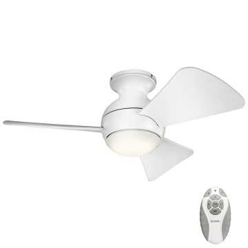 Kichler - LED Димируем таванен вентилатор SOLA LED/10W/230V IP23 бял + дистанционно управление