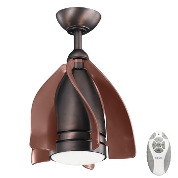 Kichler - LED Димируем таванен вентилатор TERNA LED/10W/230V бронзов/кафяв + дистанционно управление