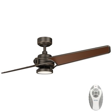 Kichler  -LED Димируем таванен вентилатор XETY LED/10W/230V черен/кафяв + дистанционно управление