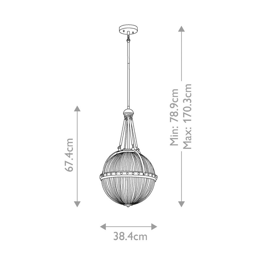Kichler - Пендел ASTER 3xE14/60W/230V златист