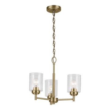 Kichler - Пендел WINSLOW 3xE27/60W/230V Ø 45,8 cm месинг