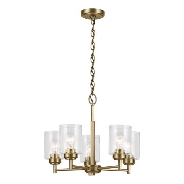 Kichler - Пендел WINSLOW 5xE27/60W/230V Ø 50,2 cm месинг