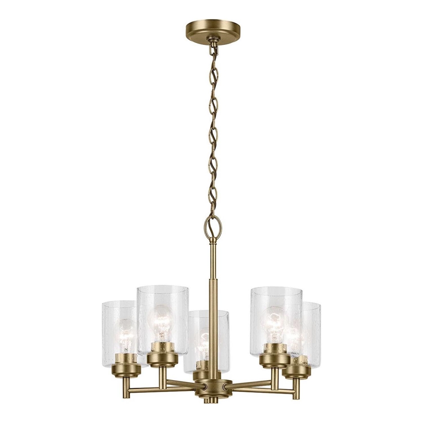 Kichler - Пендел WINSLOW 5xE27/60W/230V Ø 50,2 cm месинг