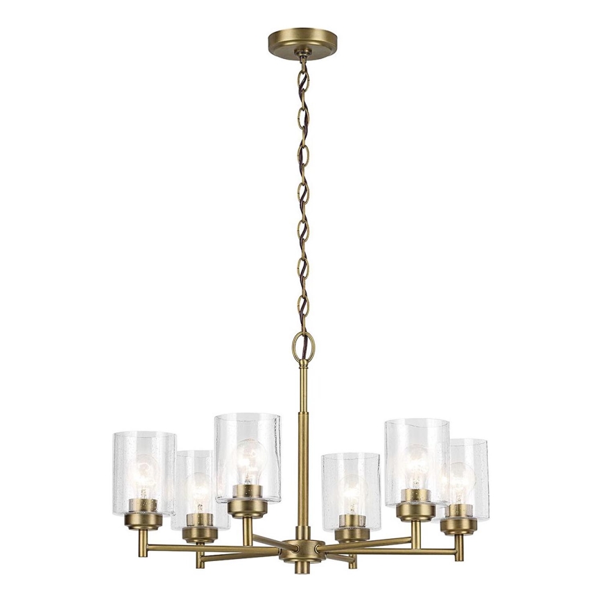 Kichler - Пендел WINSLOW 6xE27/60W/230V Ø 66 cm месинг