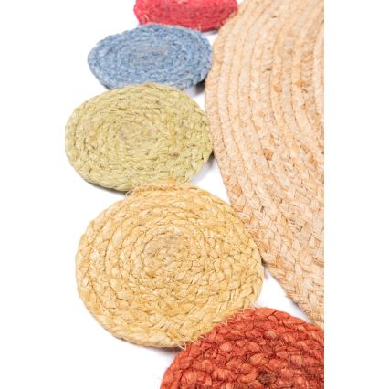 Kилим JUTA 120 см разноцветен/натурален