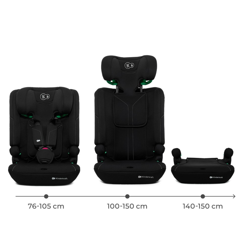 KINDERKRAFT - Автокресло I-COMFY i-Size 76-150 см черно