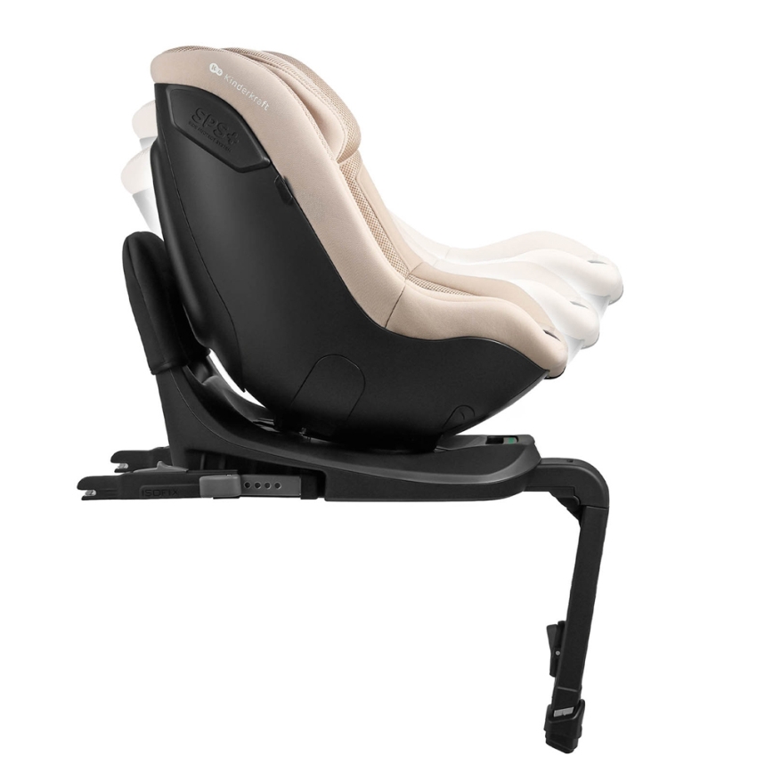 KINDERKRAFT - Детско столче за кола с въртяща се база I-GUARD PRO i-Size 61-105 cm бежово