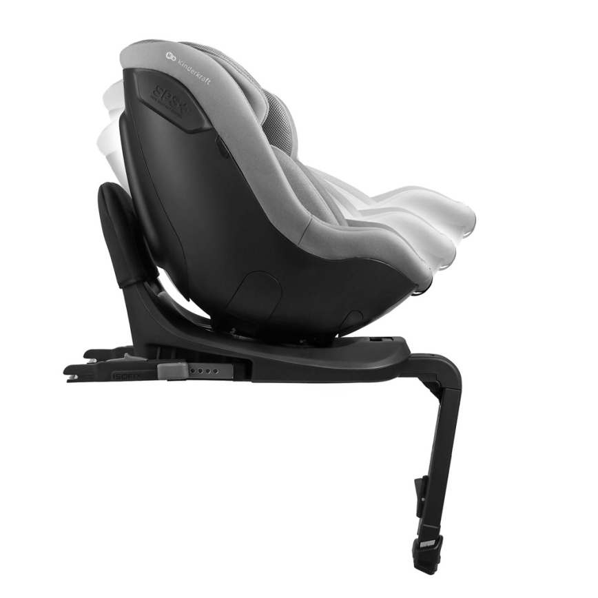 KINDERKRAFT - Автокресло с въртяща се база I-GUARD i-Size 40-105 cm сиво