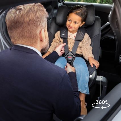 KINDERKRAFT - Автокресло с въртяща се база I-GUARD PRO i-Size 61-105 см черно
