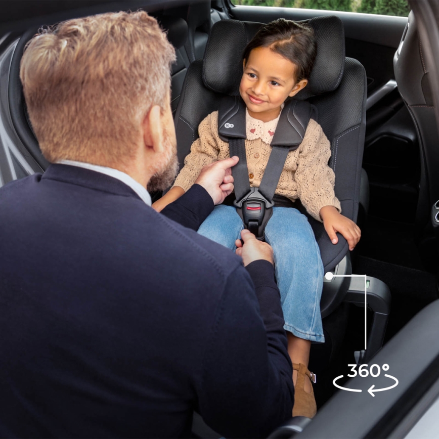 KINDERKRAFT - Автокресло с въртяща се база I-GUARD PRO i-Size 61-105 см черно