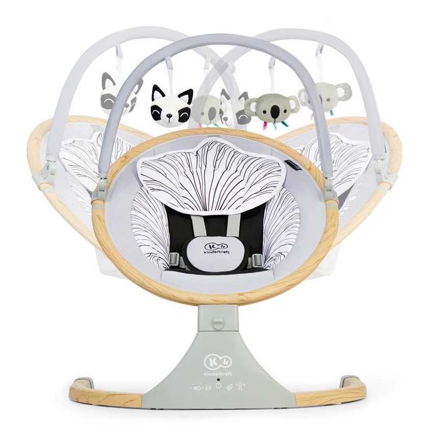 KINDERKRAFT - Бебешка вибрираща люлка с мелодия 2в1 LUMI