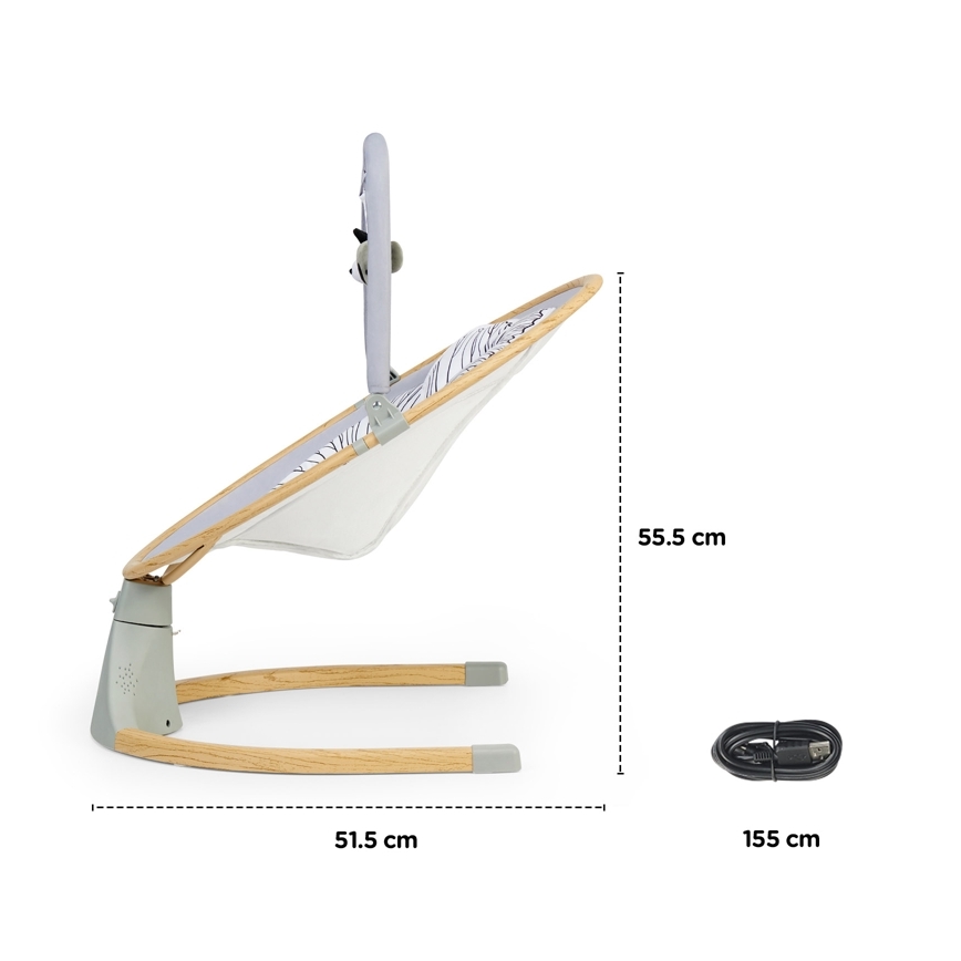 KINDERKRAFT - Бебешка вибрираща люлка с мелодия 2в1 LUMI