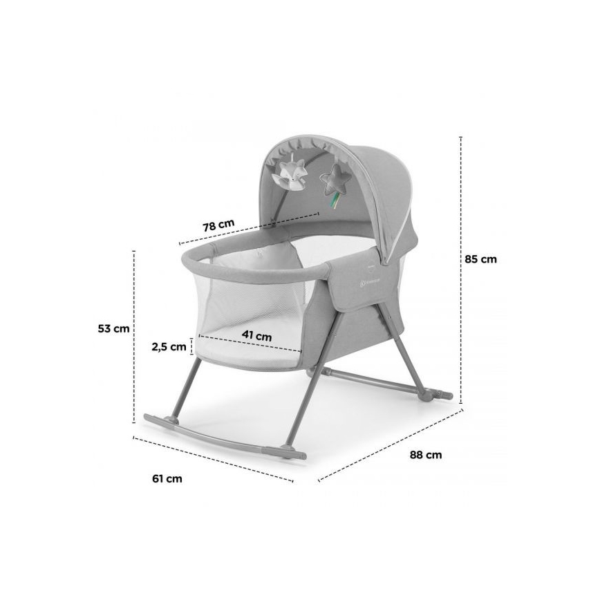 KINDERKRAFT - Бебешка кошара 3в1 LOVI сив