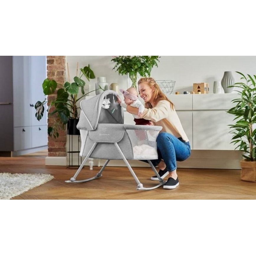 KINDERKRAFT - Бебешка кошара 3в1 LOVI сив