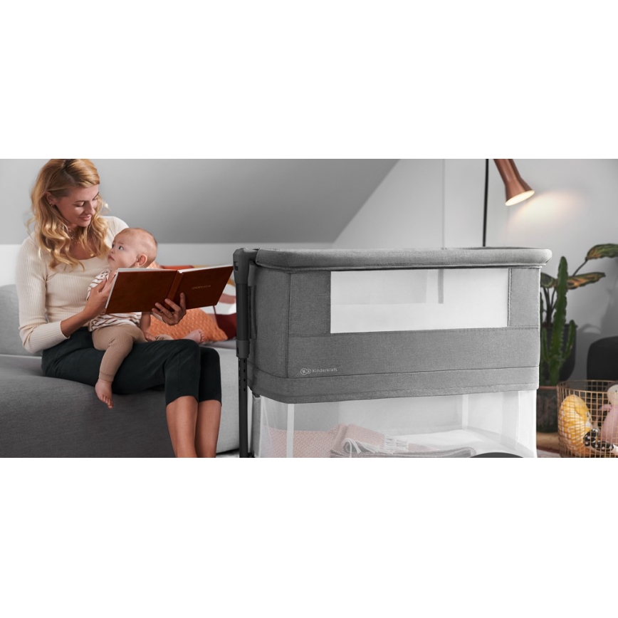 KINDERKRAFT - Бебешка кошара NESTE GROW тъмен