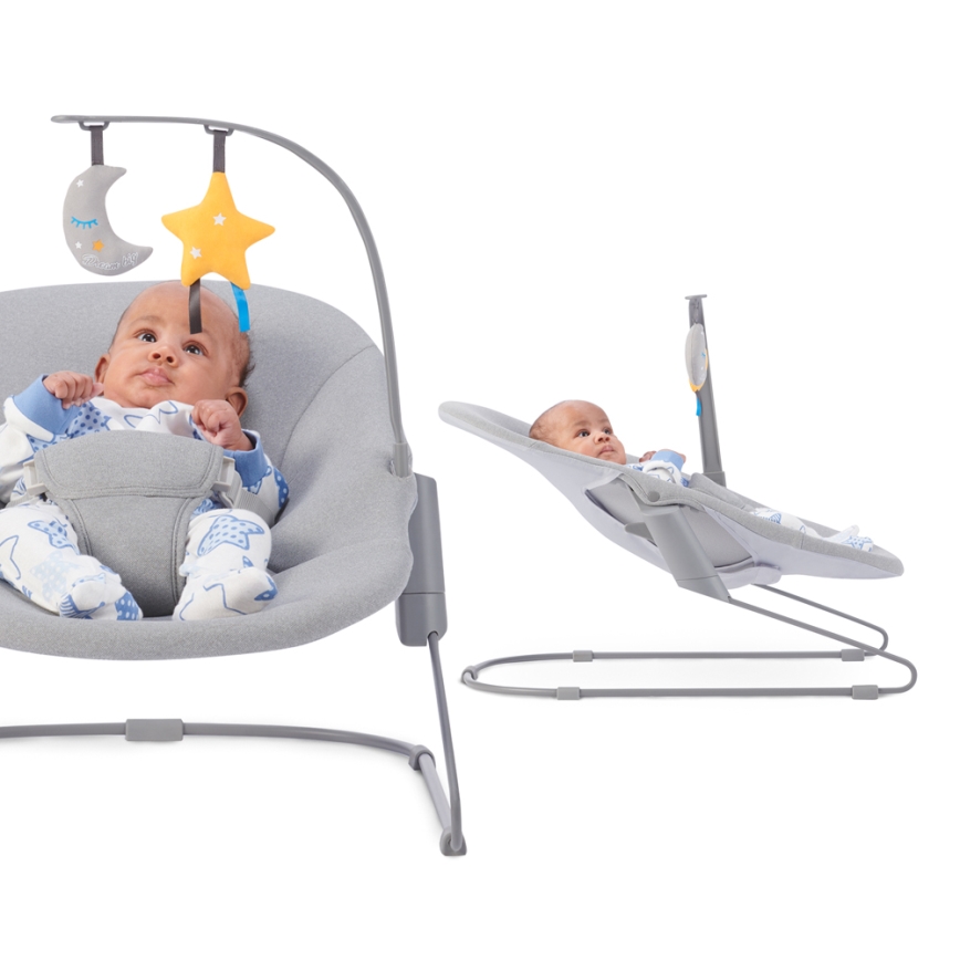KINDERKRAFT - Бебешки шезлонг CALMEE сив