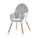 KINDERKRAFT - Бебешко столче за хранене FINI сиво/бяло