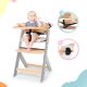 KINDERKRAFT - Бебешко столче за хранене с тапицерия ENOCK сив