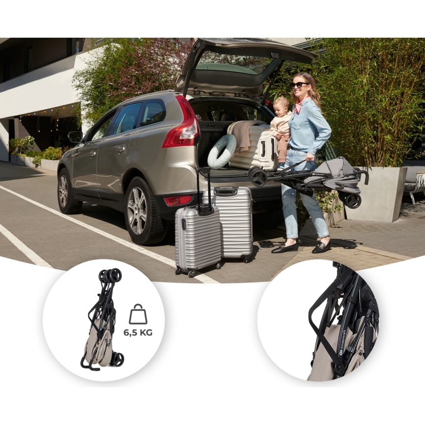 KINDERKRAFT - Бежова голф количка TIK