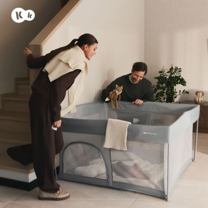 KINDERKRAFT - Детска ограда ZIKI сива