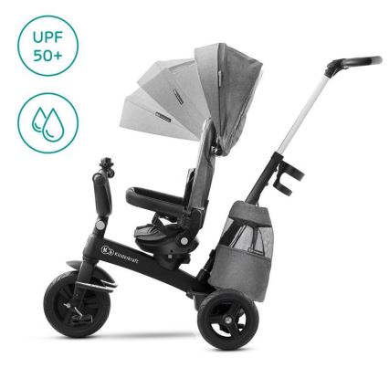 KINDERKRAFT - Детска триколка 5v1 EASYTWIST сива/черна