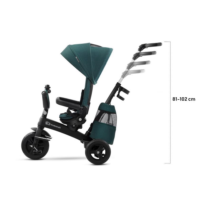 KINDERKRAFT - Детска триколка 5v1 EASYTWIST сива/черна