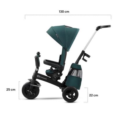 KINDERKRAFT - Детска триколка 5v1 EASYTWIST зелена/черна