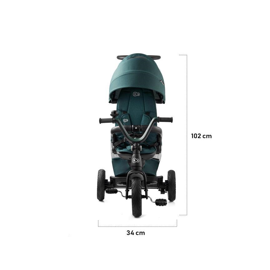 KINDERKRAFT - Детска триколка 5v1 EASYTWIST зелена/черна