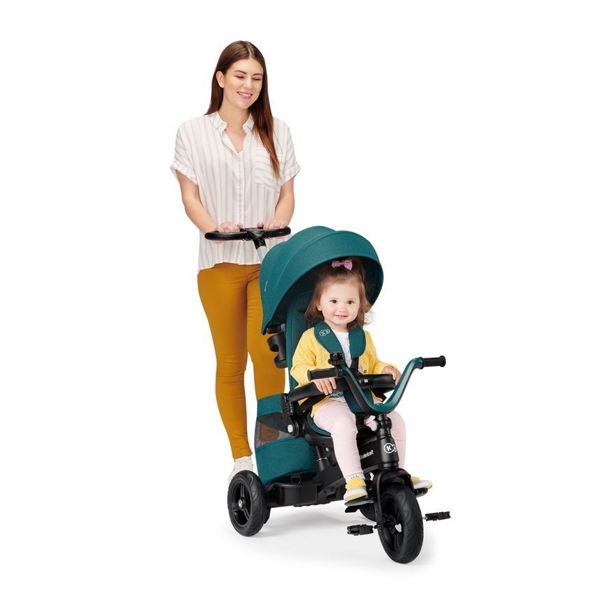 KINDERKRAFT - Детска триколка 5v1 EASYTWIST зелена/черна