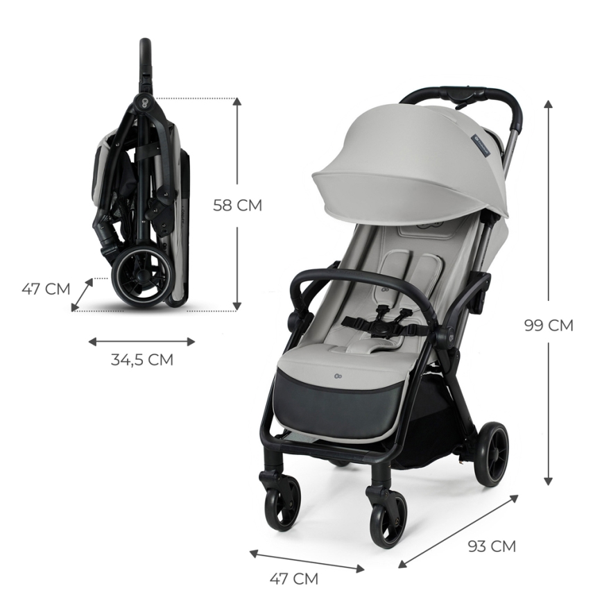 KINDERKRAFT - Детска количка APINO сив