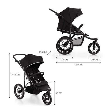KINDERKRAFT - Детска количка HELSI2 черен
