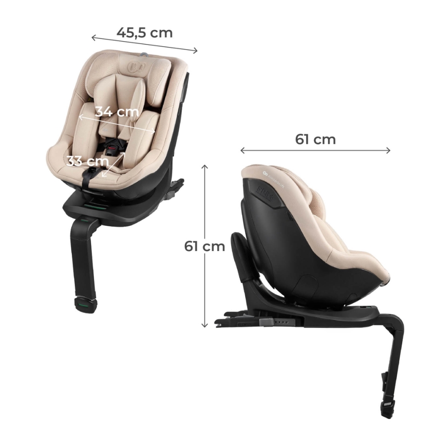 KINDERKRAFT - Детско автокресло I-GUARD i-Size 40-105 см бежово