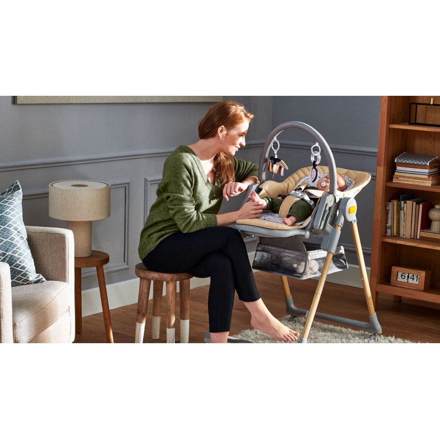 KINDERKRAFT - Детско столче за хранене 2в1 LASTREE сив